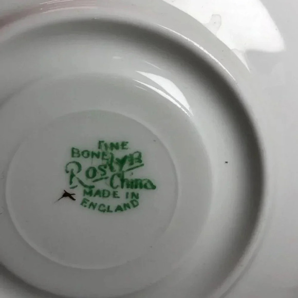 Vintage Roslyn fine bone china england footed cup and saucer - Picture 8 of 10